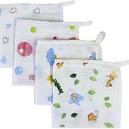Love Baby washcloth Soft Double Layer Muslin Cotton Set of 4-image-6