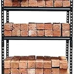 STAR WORK Metal Shelving Unit Adjustable Garage Storage Utility Rack Shelves Multipurpose Shelf Warehouse Basement Kitchen Living Room Pantry (Black, 5 Section (5'3" X 2'8" X 1'4"FT))-image-28