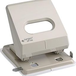 Kangaro Desk Essentials DP-700 2 Hole Metal Classic Heavy Duty Paper Punch | Removable Chip Tray with Durable Steel Consecution | Color May Vary, Pack of 1-2