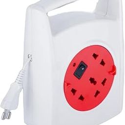 CARIBOU CBU-17 6A Square Extension Reel with Carry Handle | 8M Long fire Retardant Cable | Universal sockets | Shock Proof Body | LED Indicator-16
