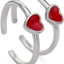Crimson Crush Silver Toe Ring for Women-image-56