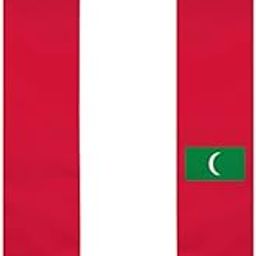 Maldives Flag Cool Graduation Shawl Sash Stole Wraps Scraf For International Study Pride Women Men-image-88