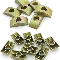 Wmzjnljy 40pcs Half Moon Nuts Half Moon Nuts Spacer Alloy Half Moon Nut Furniture Connector Spacer 8 mm Hole for Furniture Connect(J13-40)-image-46