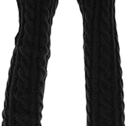 ™ Women Winter Knit Long Fingerless Gloves Thumbhole Arm Warmer Mittens Black | Gloves & Mittens | Womens Accessories-image-99