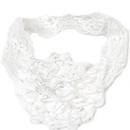 Brilliant Flower on White Lace Cookiie baby Headband-image-82