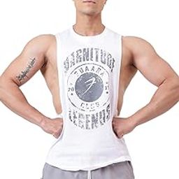 FUAARK Men's Magnitude Supper Combed Cotton Broad Shoulder Sleeveless Deep Arm Cut Vest Sleeveless Tank-image-98