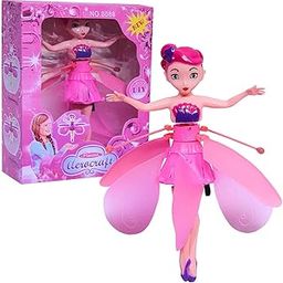 URM Enterprises Magical Flying Fairy Doll, Hand Sensor Control, USB Powered Magic Sky Dancers Toy, Rainbow Glitter Flying Princess Doll for Girls Boys (Random Color)-image-62