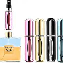 AJKN Portable Mini Refillable Perfume Empty Spray Bottle,5ml Refillable Perfume Spray,Multicolor Perfume Spray, Scent Pump Case,for Traveling,Multicolor [ pack of 2 ]-28