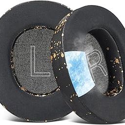 SOULWIT Cooling-Gel Replacement Earpads for Steelseries Arctis Nova Pro Wired, Nova 1/1X/1P/3/4/4P/4X/5/5P/5X/7/7X/7P Headphones, Ear Pads Cushions with Noise Isolation Foam - Black Gold-14
