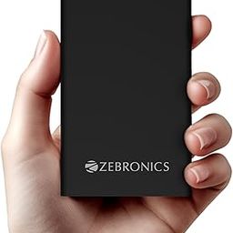 ZEBRONICS EnergiTank 10MR1, Metal Power Bank, 10000 mAh, 22.5W Super Fast Charging PD 3.0 (PPS), Sleek & Stylish, Type C & USB Port, LED Indicator, for iPhone, Android, Tablets, Airpods (Midnight)-0