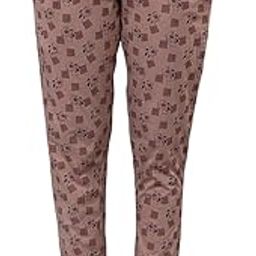 Women's Cotton Regular Fit Printed Pyjama with Elegant Design | Super Soft & Comfortable Lower/Lounge Pant | Ideal for Casual Outings, Travelling, Regular Use (Brown)-picture-31