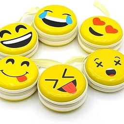 Crazycute Men's and Women's Smiley Style Metal Coin Pouch Earphones Pendrive Earrings Small Storage Pouch Bag (Multicolour) Pack of - 6-40