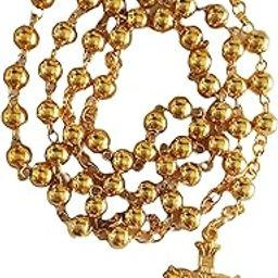 Golden Rosary for Praying | Catholic Prayer Rosary for Men & Women - 6mm beads (Golden))…-image-39