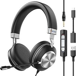 Headset wtih Mic, USB Headset with Microphone for PC, Computer Headset with Noise Canceling Microphone with Mute for Work Home Office Online Skype Zoom Meetings-29