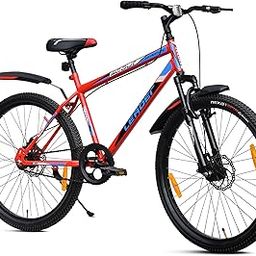Leader Scout 26T Mountain Bicycle/Bike Without Gear Single Speed with Front Suspension and Dual Disc Brake for Men - Red/Black Ideal for 10+ Years (Frame: 18 Inches)-image-6
