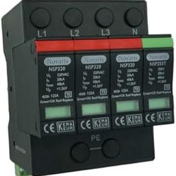 Novaris 3-Phase Surge Diverter, 230VAC, 40kA Maximum Discharge Current, DIN Rail Mount-picture-29