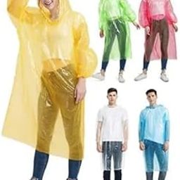 Waterproof Unisex Raincoat Hooded Full Sleeves Outdoor Poncho for Men, Women, Boys & Girls |Disposable Poncho Raingear Travel Rainsuit Durable PVC Rainwear for Camping, Hiking, Travelling MULTICOLOUR-image-51
