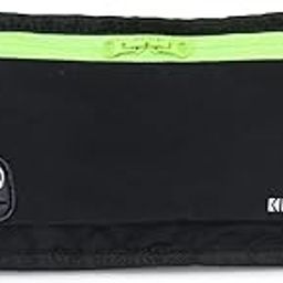 Stylish Water Resistant Black Travel Pouch Running Suitable with Adjustable and Stretchable Strap(2916_Blk_Green)-image-77