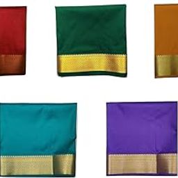 Silk-Cotton Blouse Piece Material for Women, Unstitched, Combo of 5 (1 Meter Each) - Navratri, Durga Puja, Oti Bharan, Ugadi Special, Wedding Gifts-image-60