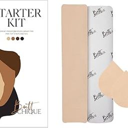 Starter Kit Pack of Breast Lift Pre-Cut Body Tape Strip (6 x 28 CM) & Stick-On Cotton Nipple Pasties Pair (Sand)-86