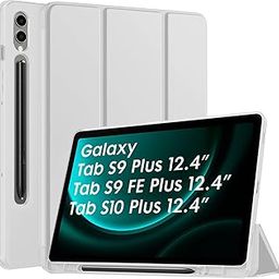 Robustrion Cover for Samsung Galaxy Tab S9 FE+ / Tab S10 Plus/Tab S9 Plus 12.4 inch Cover Case with [S Pen Holder] for Samsung Tab S9 FE Plus / S9+ / S10+ Tablet Cover [Auto Sleep/Wake] - Grey-image-76