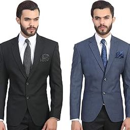 Men's Slim Fit Single Breasted Blazer-image-47