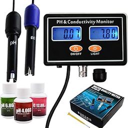 pH/EC Conductivity Meter with ATC Water Quality Tester 0.0-14.0pH / 0~19.99ms/cm Aquarium, Hydroponics Tool-19