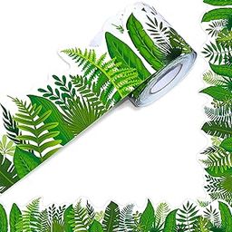 ERKE 60 Feet Bulletin Board Borders, Straight Rolled Border Trim with Tropical Leaves Patterns for School, Classroom & Offices-27