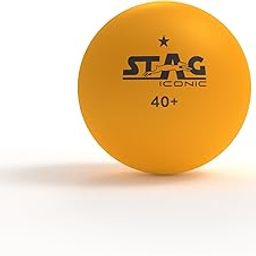 STAG ICONIC Plastic High Performance 1 Star Table Tennis (T.T) Balls|Advanced 40+Mm Ping Pong Balls For Training,Tournaments And Recreational Play|Durable For Indoor/Outdoor Game-Pack Of 3 (Orange)-3