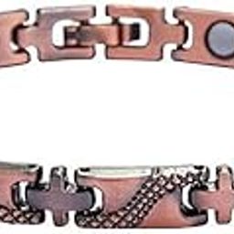 Copper Bracelet for Women 99.9% Pure Copper Crystal Bracelets Link Chain Charm Jewelry Present 3500 Gauss with Adjustment Tool-image-29