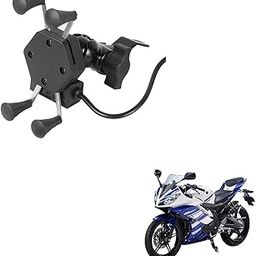 Auto Pearl -Waterproof Motorcycle Bikes Bicycle Handlebar Mount Holder Case(Upto 5.5 inches) for Cell Phone - Yamaha YZF R15 S-picture-13