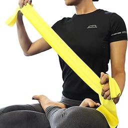 SACHI SPORTS Resistance Band, Anti-Allergic & Tear-Resistant Latex-Free Natural Rubber, Anti-Slip Grip, Exercise Band for Training & Stretching Men & Women (Yellow)-image-61