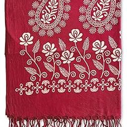 DupattaSeller Women/Girls Stylish Soft, Silky & Comfortable Rayon Fabric Discharge Printed Dupatta Eye Catched Design for Multi Purpose use-image-26