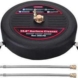 JPT 15-Inch Pressure Washer Surface Cleaner with 2 Extension Wands 1/4" Quick-Connect Plug, Floor Cleaner Lance for Driveways, Sidewalks, Patios, and Decks-17
