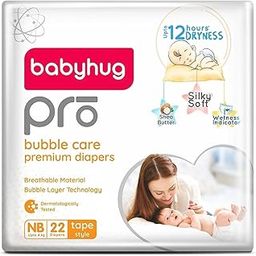 Babyhug Pro Bubble Care Premium Tape Style Diaper for New Born (NB) Size - 22 Pieces (0 to 4) kg-26