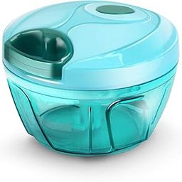 Anugrah Vegetable Handy Quick Chopper with 3 Blades and Pull Handle Cord Technology Salad sabzi Fruit Chilly Garlic Onion Boneless Meat Cutter Crusher Grinder for Kitchen (Multicolor)-image-5