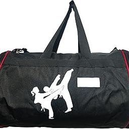 Wkf Logo & Karate Logo Printed Martial Arts Karate Polyester Gym Bag, Equipment's Bag, Sports Accessories Bag, Kit Bag It Can Afford A Karate Kit (32X56, Black)-15