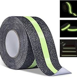 CANIM PACK OF 2 Heavy Duty Strong Adhesive Anti Skid Tape for Safety and Traction, Indoor/Outdoor Stair, Floor, Ramps and other Slippery Surfaces Waterproof tape (5cm*5meter). (Green Glowing tape, 2)-image-30