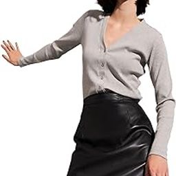 Grey Rib Front Open Cardigan Top-picture-10