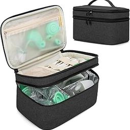 BAFASO Wearable Breast Pump Bag Compatible with Willow and Elvie Breast Pump, Carrying Case for Wearable Breast Pump and Extra Parts, Black-image-75
