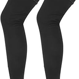 Elasticity Stockings, Non Slip Sweat Absorbing Polyurethane Fiber Compression Socks for Spring(Nine-Point Stockings (Black), L)-image-4