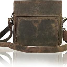 Men's Hunter Leather 12 Inch Messenger Bag [GTHT-11](Brown)-image-47