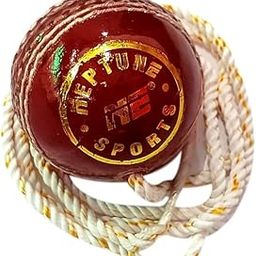 Leather Cricket Hanging Ball, Silk String Cricket Ball and Knocking Cricket Ball with Rope, RED (Pack of 1)-image-48