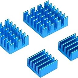 REES52 Heatsink for Raspberry Pi 4 Model B - Pack of 4 PCs - Raspberry Pi heatsink (Blue)-5