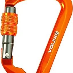 loom tree LOOM TREE® Climbing Carabiner Clip Sturdy for Camping Hammock Rappelling Mountaineering Orange Color Screw Lock-picture-43