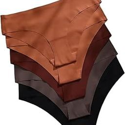 Women's No Show Underwear for Women Seamless High Cut Briefs Mid-Waist Soft No Panty Lines,Pack of 5-image-94