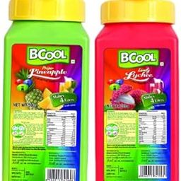 BCOOL Instant Drink Mix Pineapple 500g & Lychee 500g Mix for All Age Groups.-12