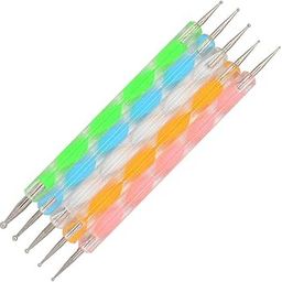 kreni Enterprises 5 Pcs Nail Art Dotting Marbleizing Tool Mandala Dotting Tools Nail Art Dotting Embossing Tools Pattern Tracing Dotting Tools for Nails, Dot Painting Tools Stylus-40