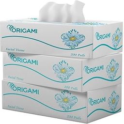 Origami 2 Ply Facial Tissue Pack | Car Tissue - Pack of 3 (200 Pulls Per Box, 1200 Sheets)-image-65