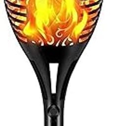 Red-Rubby 3 in 1 Solar Garden Light 96 LED Flickering Mashaal Light IP65 Waterproof Outdoor Solar Lamp Auto On/Off for Yard, Garden & Party Decoration (1 Piece, Warm Yellow Light)-image-35